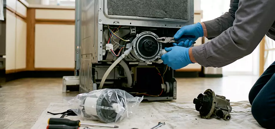 Dishwasher Motor Pump Replacement in Greenwich