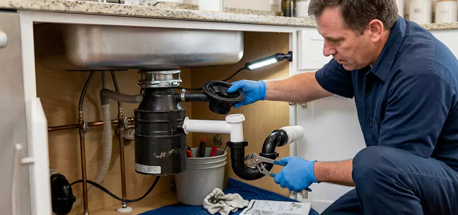 Garbage Disposal Splash Guard and Trap Installation in Greenwich