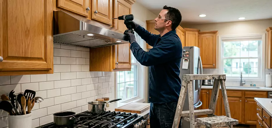 Wood Range Hood Installation Greenwich